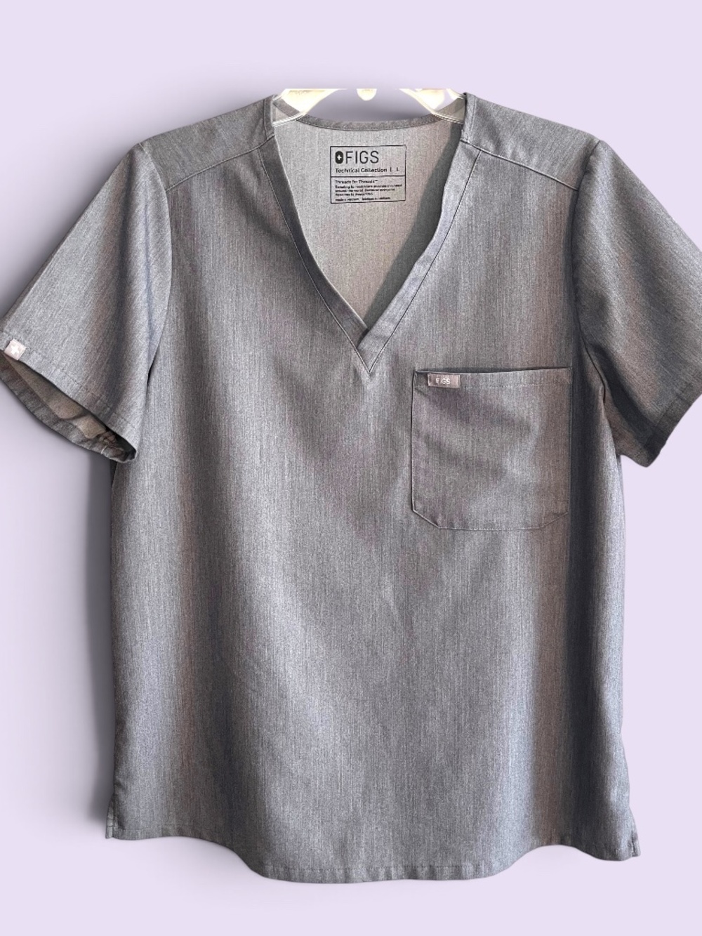 Figs Graphite (#1805) Catarina Scrub Top Size Large